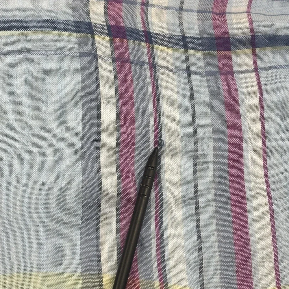 Catherines Button Up Shirt Womens 3X‎ Blue Pink Plaid Lightweight Beachy Casual - Picture 14 of 15